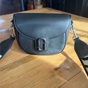 Marc Jacobs Black Crossbody Bag with Silver Accents
